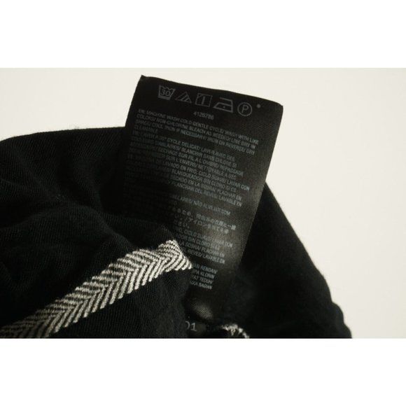 New Volcom Coco Tie Chest Black Striped V-Neck Crop Top Women's M Light Viscose - Picture 9 of 9